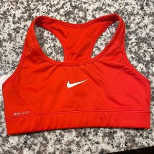 Red size small Nike sports bra